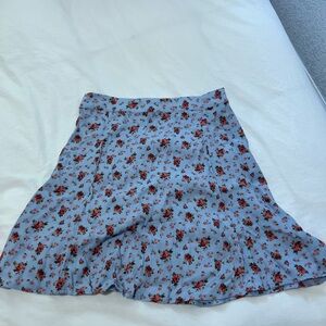 Reformation Blue A-Line Mini Skirt Casual